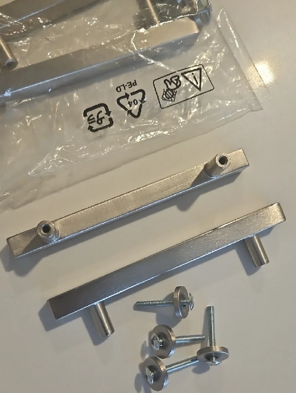 IKEA Modern Brushed Silver Cabinet Pulls